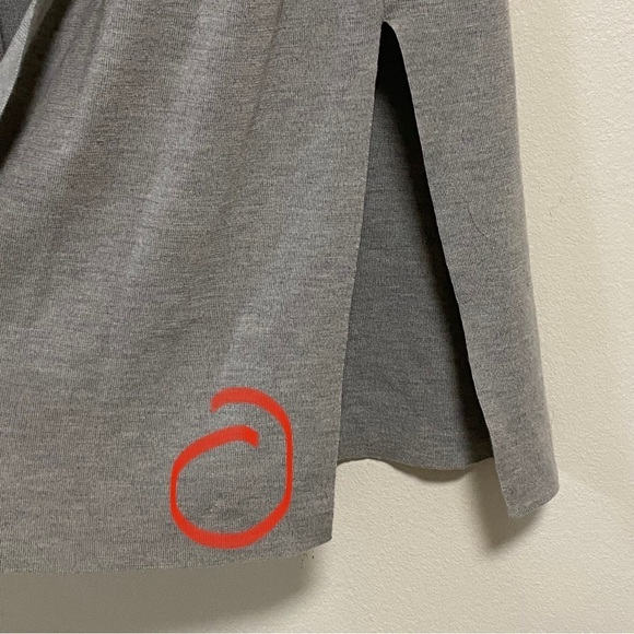 Talbots Cardigan Women’s Size large Gray Pure Merino Wool Duster Cardigan - Picture 11 of 13